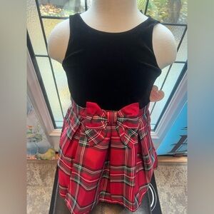 The Children's Place Black and Red Plaid Formal Dress size 5